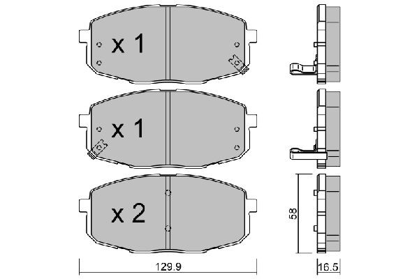 AISIN BPHY-1003: Piduriklotsid Premium ADVICS by AISIN