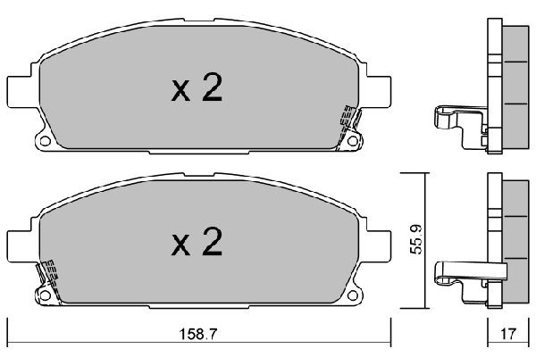 AISIN BPNI-1915: Piduriklotsid Premium ADVICS by AISIN