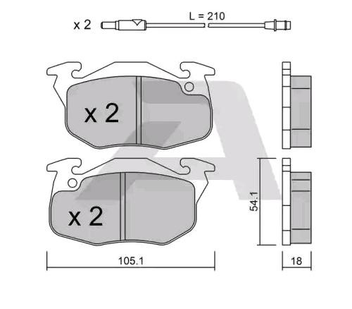 AISIN BPPE-1003: Τακάκια φρένων Premium ADVICS by AISIN