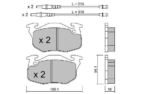 AISIN BPPE-1014: Fékbetét készlet, tárcsafék Premium ADVICS by AISIN