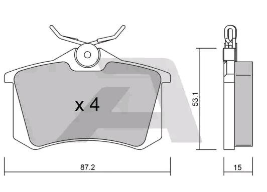 AISIN BPPE-2001: Sada brzdových destiček, kotoučová brzda Premium ADVICS by AISIN