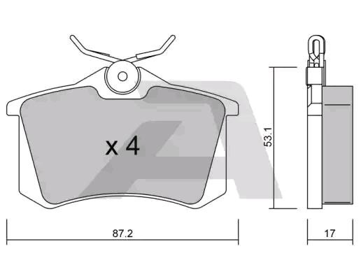 AISIN BPPE-2002: Bremsbeläge Premium ADVICS by AISIN
