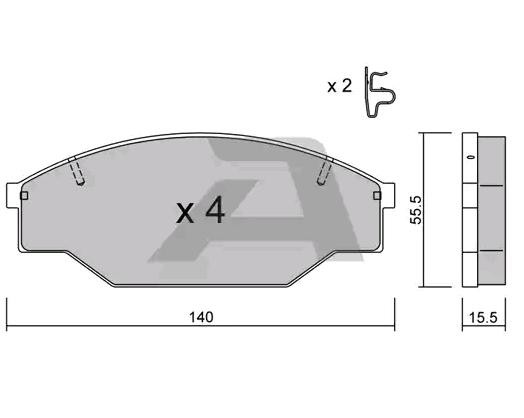 AISIN BPTO-1915: Stabdžių kaladėlės Premium ADVICS by AISIN