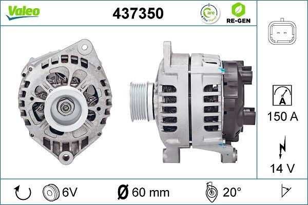 VALEO 437350: Alternator 150A REMANUFACTURED PREMIUM