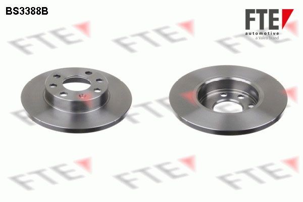 FTE BS3388B: Brzdový kotouč R: 236mm, plný, R: 236mm, nátěr