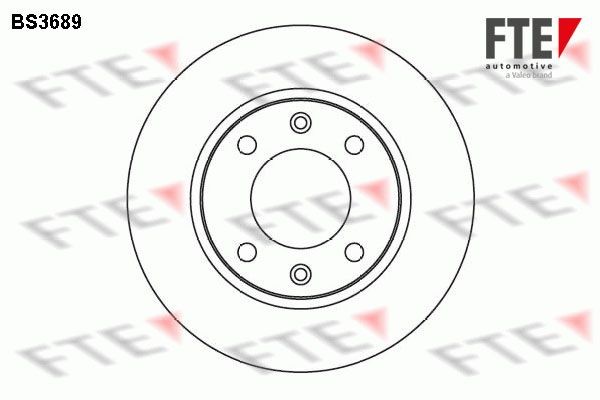 FTE BS3689: Bremseskive Ø: 247mm, fuldstændigt, Ø: 247mm