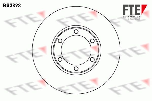 FTE BS3828: Bremseskive Ø: 257mm, indvendigt ventileret