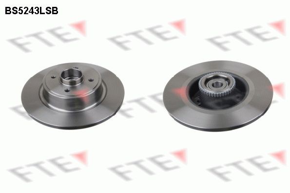 FTE BS5243LSB: Piduriketas Ø: 274mm, täis, Ø: 274mm, kaetud, koos ABS-andurirõngaga, koos rattalaagriga
