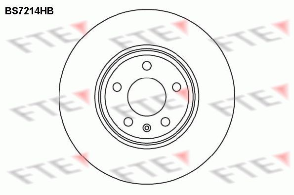 FTE BS7214HB: Piduriketas Ø: 314mm, sisemine õhutus, Ø: 314mm, kaetud