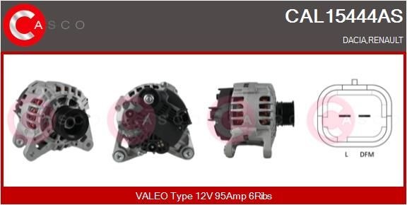 CASCO CAL10229GS: Alternator 90A, cu regulator integrat