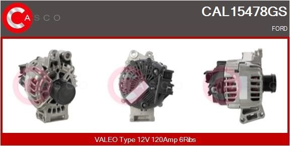 CASCO CAL10266AS: Laturi 115A, Integroidulla säätimellä