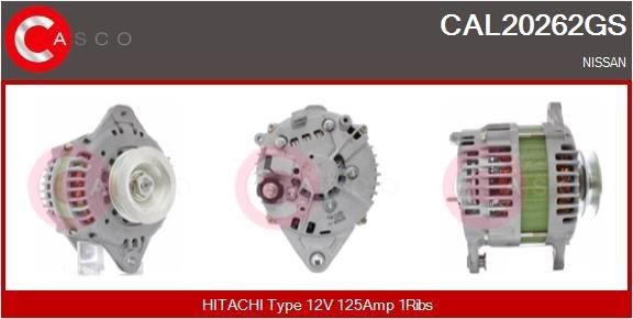 CASCO CAL10622GS: Alternator 100A, ze zintegrowanym regulatorem