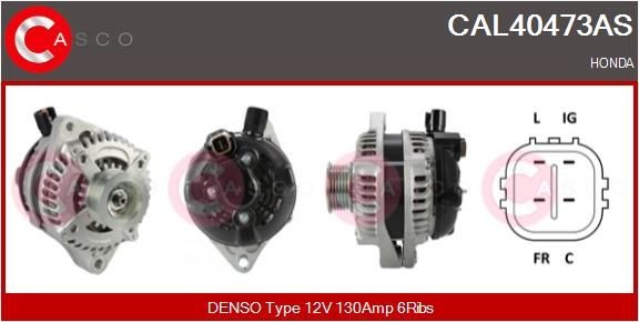 CASCO CAL30165AS: Kintamosios srovės generatorius 105A, su integruotu reguliatoriumi