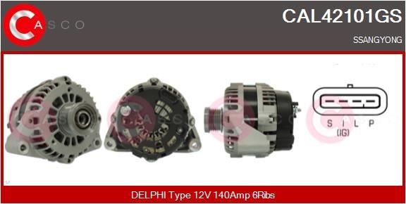 CASCO CAL35136AS: Laturi 90A, Integroidulla säätimellä