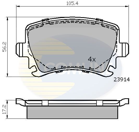 COMLINE CBP01284: Stabdžių kaladėlės