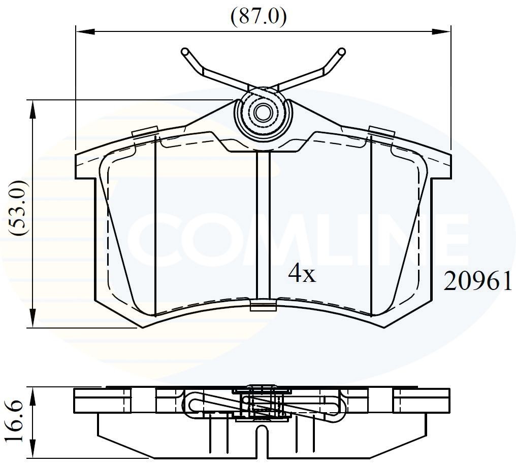 COMLINE CBP0797: Piduriklotsid