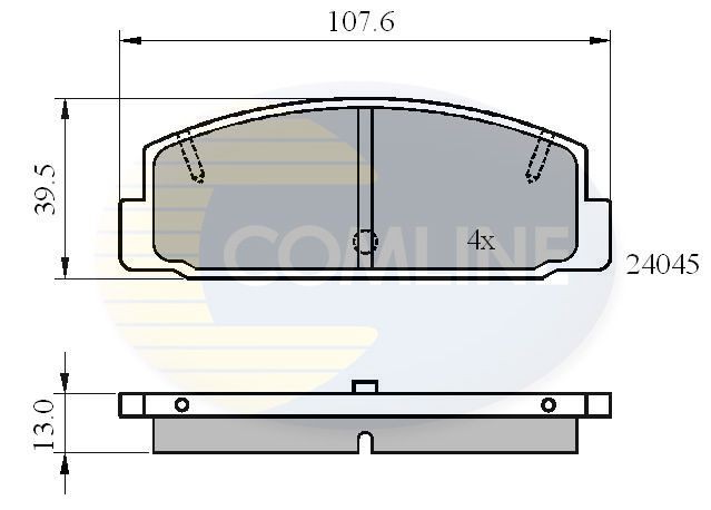 COMLINE CBP0819: Plaquettes de frein