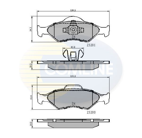 COMLINE CBP0899: Piduriklotsid