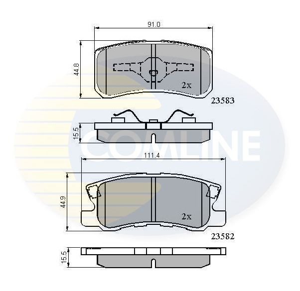 COMLINE CBP0905: Brzdové platničky
