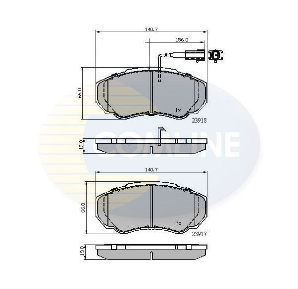 COMLINE CBP11040: Piduriklotsid