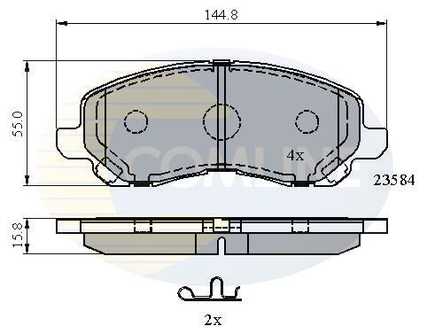 COMLINE CBP31256: Bremseklodser