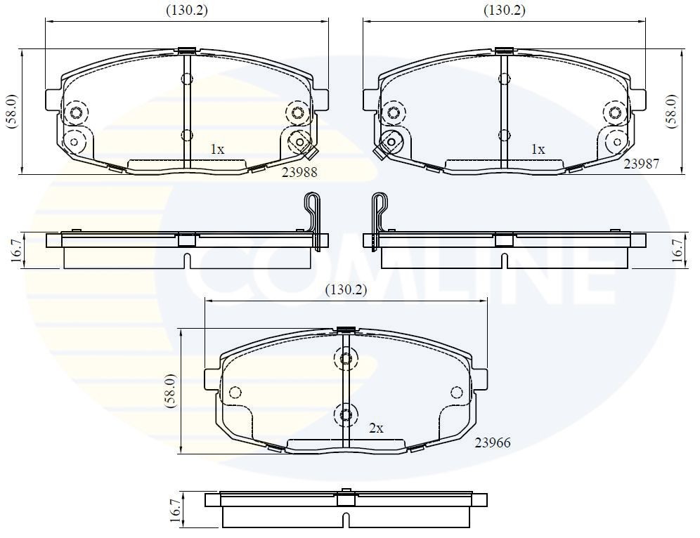 COMLINE CBP31798: Piduriklotsid