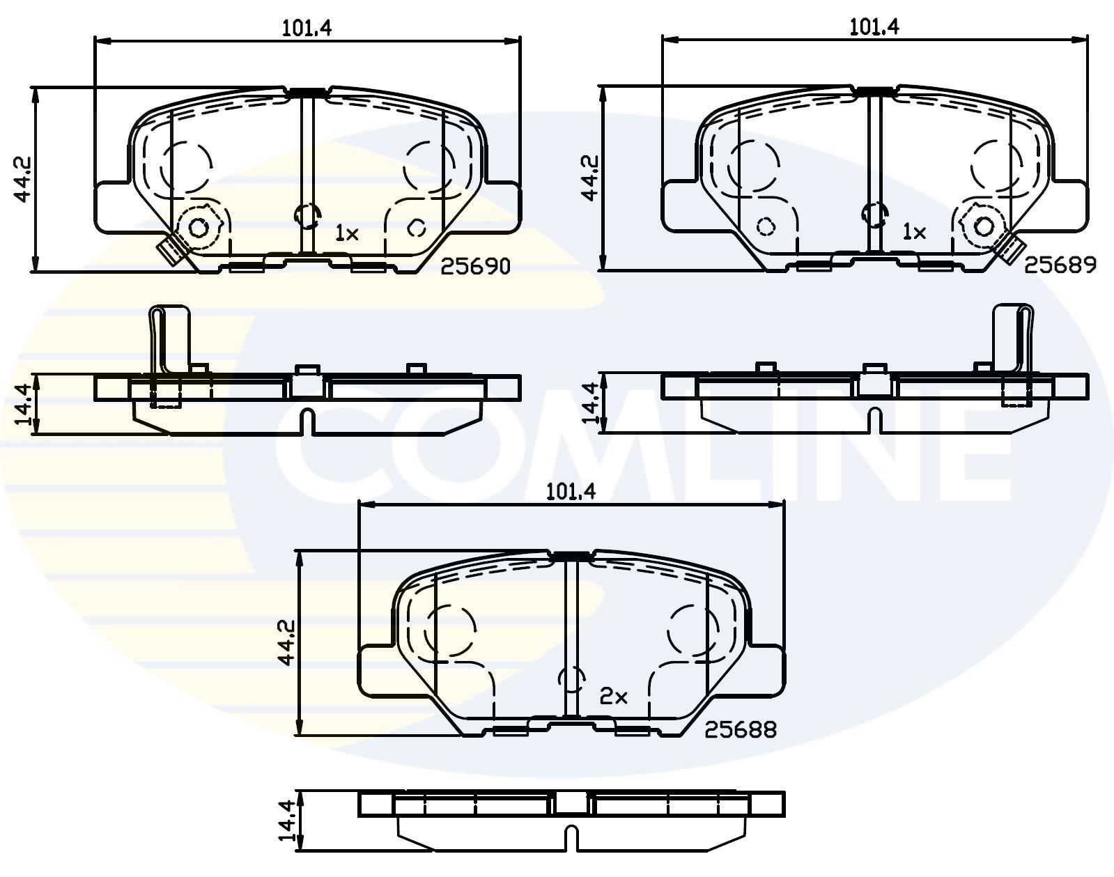 COMLINE CBP32238: Piduriklotsid