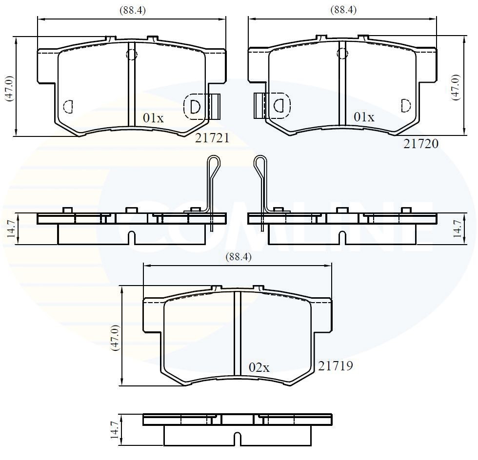 COMLINE CBP36049: Piduriklotsid