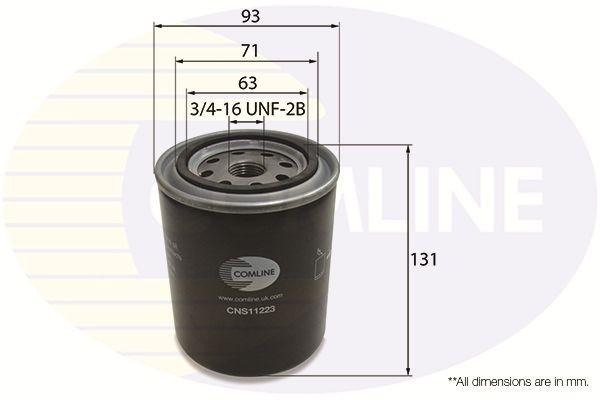 COMLINE CNS11223: Filtru ulei cu ventil blocare retur