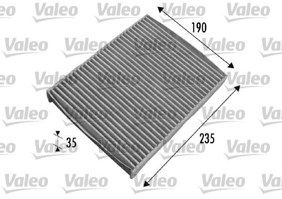 VALEO 698693: Filtru, aer habitaclu Filtru carbon activ CLIMFILTER PROTECT