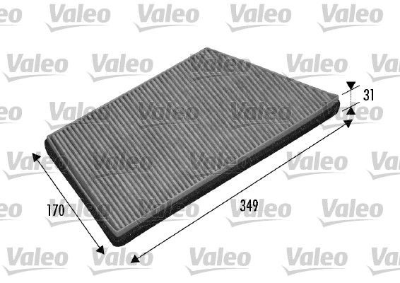 VALEO 698749: Filter, salongiõhk Aktiivsöefilter CLIMFILTER PROTECT