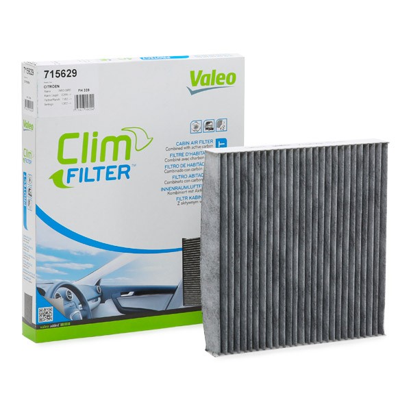 VALEO 715629: Filtr, vzduch v interiéru Filtr s aktivním uhlím CLIMFILTER PROTECT