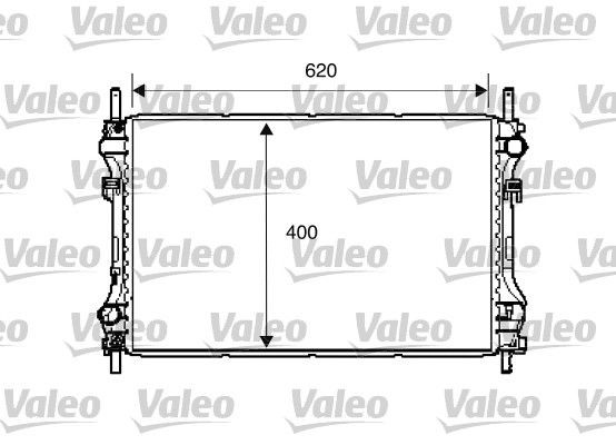 VALEO 734293: Radiatorius, variklio aušinimas Aliuminis