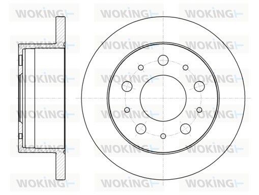 WOKING D61056.00: Bromsskiva Bakaxel, Ø: 279,7mm, full, Ø: 280mm
