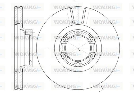 WOKING D6157.10: Piduriketas Esisild, Ø: 252mm, õhutusega, Ø: 252mm