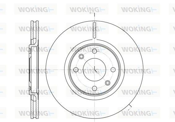 WOKING D6306.10: Féktárcsa elsőtengely, Ø: 283mm, Szellőztetett, Ø: 283mm