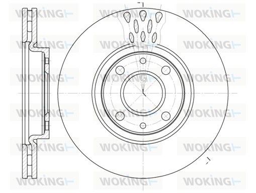 WOKING D6443.10: Piduriketas Esisild, Ø: 257mm, õhutusega, Ø: 257mm