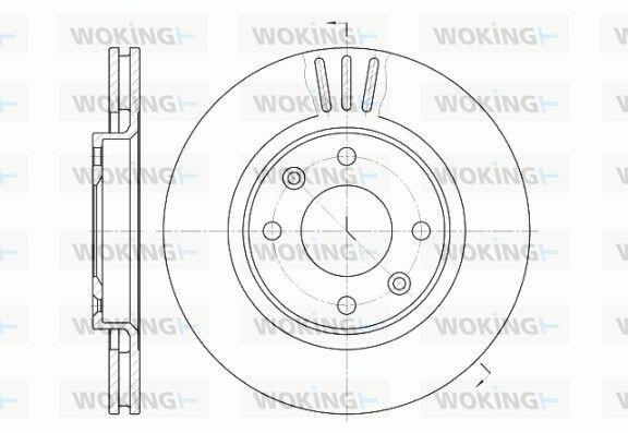 WOKING D6603.10: Bremseskive foraksel, Ø: 266mm, ventileret, Ø: 266mm