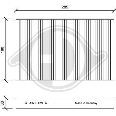 DIEDERICHS DCI1195 Innenraumfilter Aktivkohlefilter, Climate