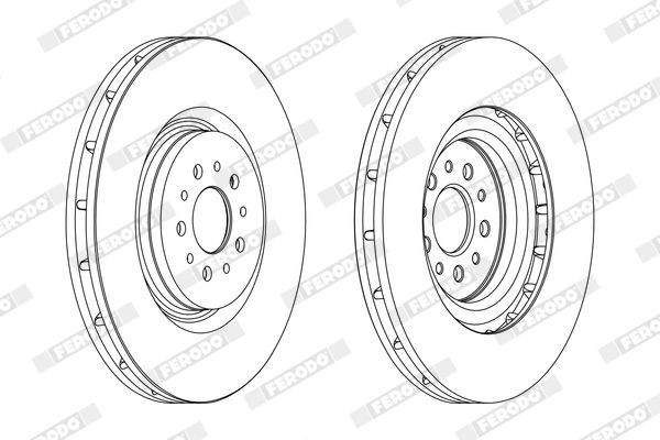 FERODO DDF1183C-1: Δισκόπλακα Ø: 330mm, αεριζόμενο, Ø: 330mm, με επίστρωση, χωρίς βίδες PREMIER