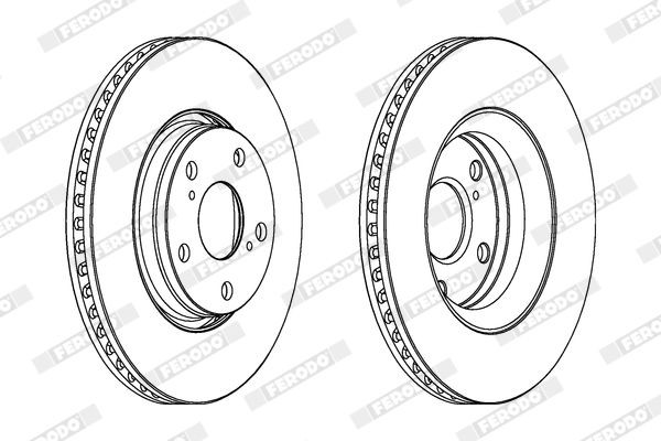 FERODO DDF1756C: Piduriketas Ø: 295mm, õhutusega, Ø: 295mm, kaetud, ilma kruvideta PREMIER