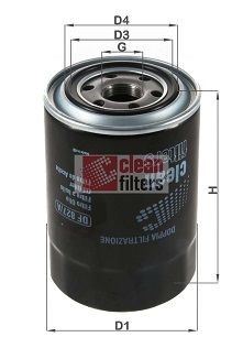 CLEAN FILTER DF 827/A: Eļļas filtrs