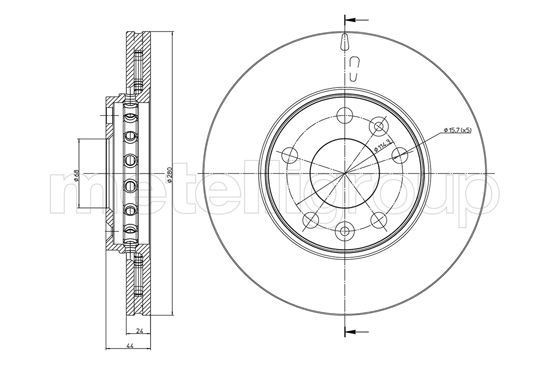 TRUSTING DF1359: Bremžu diski Ø: 280,0mm, ventilējams, Ø: 280,0mm, lakots