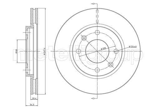 TRUSTING DF256: Bremseskive Ø: 247,0mm, ventileret, Ø: 247,0mm