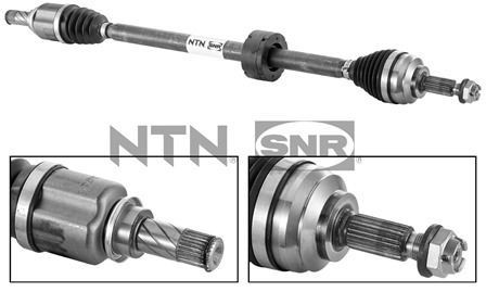 SNR DK55.005: Antriebswelle Vorderachse rechts, 924mm