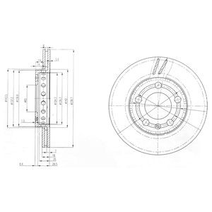 Dr!ve+ DP1010.11.0379: Piduriketas Esisild, Ø: 239mm, õhutusega, Ø: 239mm
