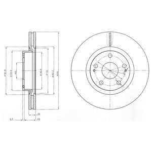 Dr!ve+ DP1010.11.0506: Disque de frein Essieu avant, Ø: 295mm, ventilé, Ø: 295mm