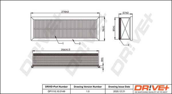 Dr!ve+ DP1110.10.0149: Luftfilter