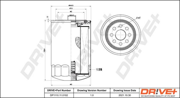 Dr!ve+ DP1110.11.0102: Oliefilter