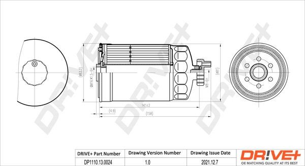 Dr!ve+ DP1110.13.0024 Kraftstofffilter mit Dichtung